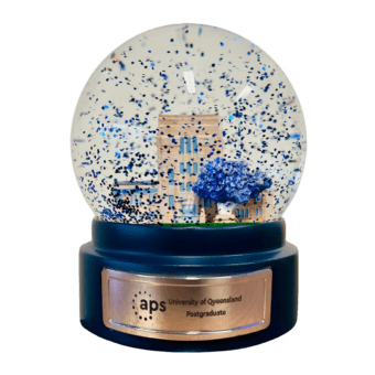 Postgrad Glass Snow Globe